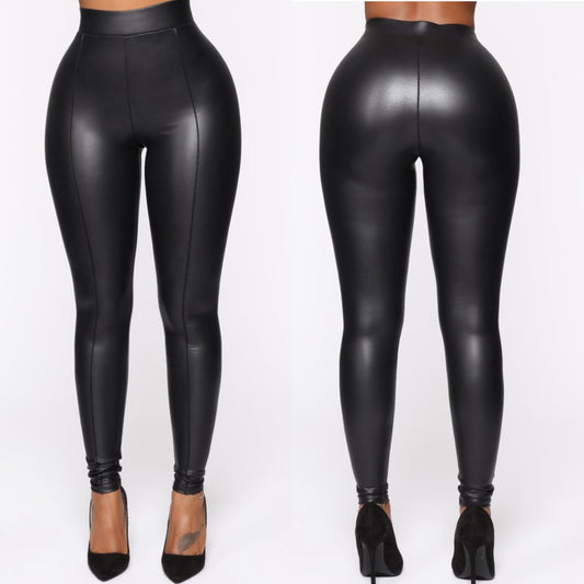 Ellie Black Faux Leather Leggings