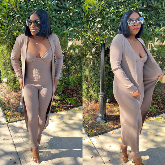 Amoy Bodysuit and Cardigan Set