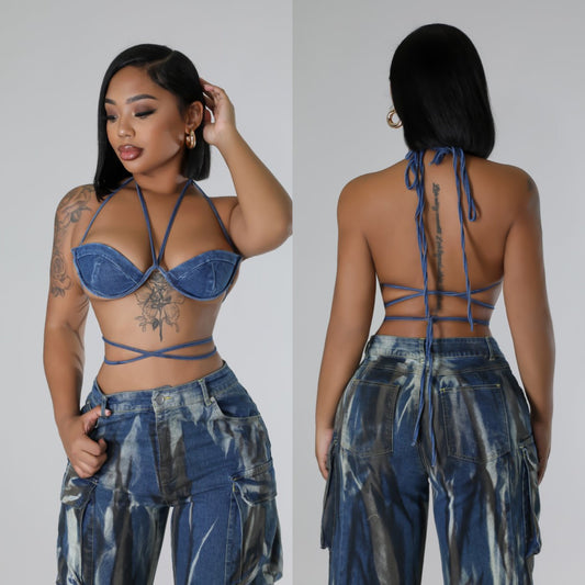 Athina Denim Bralette